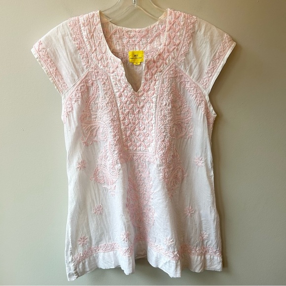 Roberta Roller Rabbit women’s embroidered cotton Faith tunic top - Picture 1 of 8